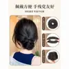 Pão de Ninho de Pássaro com Grampo para Cabelo Feminino, Coque de Cabelo Estilo Antigo Hanfu, Aplique de Cabelo Sintético de Seda de Alta Temperatura