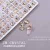 K9 Nuevo Súper Brillante Fondo de Punta 9.8mm Flor de Ciruelo Pedrería para Uñas, Coloridas Irregulares Forma de Flor Pegatinas para Uñas, Decoraciones de Pedrería 33