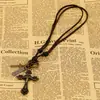 Comércio exterior original único europeu e americano popular colar de couro vendendo colar de couro liga de duas cores opcional