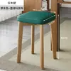 Banqueta de Madeira Maciça, Cadeira de Jantar em Freixo Branco Nórdico, Banqueta Doméstica para Maquiagem, Banqueta de Madeira Natural Empilhável Minimalista Moderna para Vestir