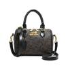 Bolso Boston de Mujer Transfronterizo Moda Retro Bolso de Mujer Estampado Trendy Bolso Cruzado Clásico Correa de Hombro Ancha Bolso de Hombro