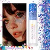 Bastón de Brillo Corporal para Festival de Carnaval Transfronterizo, Bastón de Brillo para Rostro, Sombra de Ojos con Brillo de Sirena, Maquillaje con Brillo Holográfico