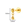 Henson G23/F136 Aleación de Titanio Liso Luna y Estrella Estilo Push-Pin Base Plana Stud para Labio Stud para Hélice de Oreja Joyería para Perforación