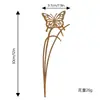 Nuevo producto transfronterizo: Adorno de Mariposa de Hierro Forjado para Exteriores, Decoración de Maceta Artística para Jardín y Patio