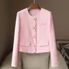 Pequeña Cantidad de Ropa, Nueva Moda Femenina de Primavera, Top de Cuello Redondo Estilo Chanel, Chaqueta Corta Versátil Casual Haining 2026