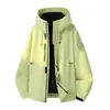Chaqueta de trabajo con capucha para hombre y mujer, estilo camello, tres en uno, cortavientos e impermeable, con logo estampado de norma nacional para exteriores