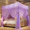 Mosquitero estilo europeo para el hogar Cama doble de 1.8 m Viento de princesa Corte Piso Tres puertas 1.5 m Soporte grueso y audaz