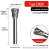 Lima Rotativa de Carboneto Haste de 6mm Canal Duplo Broca de Tungstênio Cabeça de Moagem de Metal Venda Direta de Fábrica