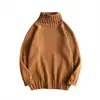 Suéter de Cuello Alto Unisex Estilo Coreano de Primavera y Otoño, Estilo Japonés, Fresco y Sencillo, Estilo de Hong Kong, Jersey de Punto de Moda para Estudiantes