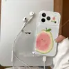 Adecuado para funda de iPhone 17 de Apple, Gama Alta, Sencillo, Nicho, iPhone 16 Dibujos Animados Divertidos, Amigable para Mujeres, Estilo Fresco, Guayaba