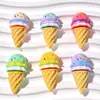 Nuevos Conos de Helado de Caramelo de Comida de Simulación de Resina Decoración DIY para Funda de Teléfono Pasador para el Cabello Accesorios para el Cabello Venta al por Mayor