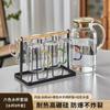 Juego de Tazas de Agua de Borosilicato Alto para el Hogar, Sala de Estar, Hospitalidad, Resistente a Altas Temperaturas, Taza para Beber, Vidrio de Gran Capacidad, Taza para Té Verde