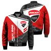 Chaqueta bomber de moda urbana con logotipo digital 3D de comercio exterior para hombre, abrigo informal a prueba de viento, para otoño e invierno