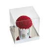 [En Stock] Nuevo Producto Cubo de Abrazo con Lazo Mediano Caja de Regalo con Flores Preservadas