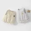 Colete de Bebê 120g Acolchoado de Algodão Protetor de Barriga para Outono e Inverno, Top Quente de Fleece para Bebês e Crianças