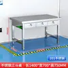 Banco de trabajo engrosado de acero inoxidable para salas limpias, mesa de operaciones de laboratorio, mesa de instrumentos, mesa plana de doble capa para líneas de producción
