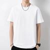 Camiseta de manga corta de verano para hombre, venta al por mayor de fábrica, moda informal para jóvenes y de mediana edad, Joker, camisa holgada de media manga de color sólido
