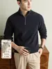 Sudadera con capucha y media cremallera estilo Old Money para hombre yingao Otoño Invierno Nueva Llegada Tejido texturizado Ropa exterior casual Sudadera con capucha