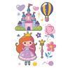 Glitter Princesa Castelo Adesivo Tatuagem Adesivo Fada Lavável À Prova D'Água Duradouro Fantasia Estilo Fada Lindo Braço Infantil