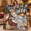 Manta de Franela Polar con Tema Navideño Impresión Digital Suministro Exclusivo Transfronterizo Dropshipping Cubierta de Sofá Manta Siesta de Oficina