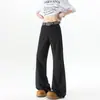 Pantalones de campana extendida para hombres altos, primavera y verano, pierna recta, pantalones cimitarra, talla grande, ambiente americano, pantalones casuales