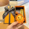 Colgante de peluche tejido a crochet cosas buenas suceden lana tejida a mano Caqui bueno Caqui suceden llavero para bolso accesorios pequeños