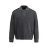Yidao Roupas Vintage Coleção Outono 2026: Camisa de Malha de Alta Qualidade com Gola Polo, Textura Relaxada e Caimento Solto, Estilo Old Money