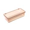Caja de almacenamiento para brochas de maquillaje rectangular transparente a prueba de polvo tocador con tapa dormitorio belleza huevo brocha para sombra de ojos soporte para bolígrafos de belleza