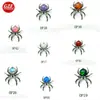 Tachuela para Labio de Titanio F136 con Incrustación de Ópalo en Forma de Araña, Tachuela para Hélix, Tachuela para Cartílago de la Oreja (Concha), Tachuela para Oreja, Tachuela para Lengua de Aleación de Titanio G23