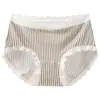 Bragas Florales de Encaje Estilo Campesino para Niña, Antibacterianas en la Entrepierna, Cintura Media, Ropa Interior Suave y Cómoda para Mujer