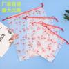 Bolsa de plástico transparente con cordón para guardar ropa interior y toallas, con diseño de flamencos, esmerilada y gruesa, para guardar ropa interior y embalaje.