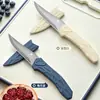 Cuchillo para Fruta Afilado de Doble Potencia, Nuevo Cuchillo para Fruta Delgado Portátil con Funda, Portátil para Uso en Casa