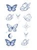 Tatuagem Borboleta À Prova D'água Feminina Duradoura Clavícula Tornozelo Sexy Fofa Dorso da Mão Peito Sentido Avançado Herbal Semi-permanente