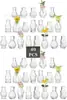 Juego de Jarrones Pequeños Decorativos de Vidrio Vintage Transparente Estilo Ins, Jarrón de Flores y Botella de Aromaterapia, El Más Vendido Transfronterizo con un Toque de Lujo