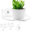 Estante de almacenamiento para macetas de flores de plantas de pared acrílico transparente, jardín interior, estante de almacenamiento para macetas de suculentas