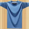 Comercio Exterior 2026 Primavera y Otoño Sudadera Básica Casual para Hombre Camiseta Deportiva de Color Sólido Top Holgado de Talla Grande de Manga Larga para Hombre