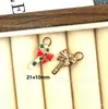142 Colgantes de Navidad Colgantes de Aleación con Gota de Aceite Accesorios para Joyería DIY Colgante de Papá Noel Muñeco de Nieve Campana