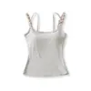 Ap25338-25 Nuevo Estilo de Verano Estilo Coreano Niña Deseo Puro Dulce Casual Chaleco de Tirantes con Almohadilla en el Pecho Floral