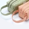 Estuche para lápices portátil de doble capa de gran capacidad, simple, de tela Oxford, con doble cremallera, bolsa para artículos de papelería, fabricantes, venta al por mayor