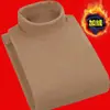 Camiseta de manga larga de moda con cuello alto parcial, forro polar por ambos lados, para otoño e invierno, para hombre, prenda interior de punto cálida y cómoda, al por mayor