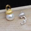 Prata S925 bico fechado fivela fivela universal acessórios fosco escovado 9-12 pingente suporte vazio DIY pingente de pérola 5416