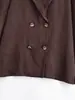 Traje Retro Francés de Color Melard con Efecto Arrugado y Caída, Ropa para Mujer de Comercio Exterior Transfronterizo, Novedad Primavera/Verano 2026