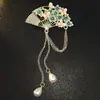 Broche de flor de peônia elegante antigo estilo retrô temperamento nacional de alta qualidade corsage de flores cheongsam hanfu pin acessórios
