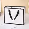 Bolso de Mano Blanco Casual Bolsa de Papel Bolso de Mano Creativo para Vacaciones Bolsa de Regalo de Cumpleaños Bolsa de Compras de Centro Comercial