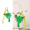 Chaveiro Pingente em Couro PU em Formato de Coqueiro, Ornamento de Coqueiro para Chave de Carro, Decoração de Acessório para Bolsa