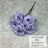 Ramo de rosas artificiales de diamante de cinco cabezas para boda, arreglos florales de salón de bodas, decoración del hogar y ramo de novia