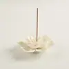 Incensário de Flor de Peônia Artesanal com Base de Flor de Cerâmica Colorida em Degradê, Ornamento de Aromaterapia para Mesa de Casa Presente