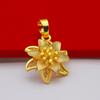 Transmissão ao Vivo Volume de Corrida Pingente Dourado Areia Feminino Uma Cor por Dentro e por Fora Colar Banhado a Ouro Cobre Recorte Feminino Flor Grande Coração Flor de Hortênsia Gota d'Água