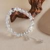 Pulseira de Cabacinha de Cristal Branco Natural, Luxo Acessível, Elegante, Versátil, Design de Nicho, Presente para Melhores Amigas, Modelo Feminino