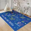 Tapete de Engatinhar Infantil Desenho Animado Fofo, Tapete para Sala de Estar, Quarto, Cabeceira da Cama, Tapete de Chão Antiderrapante e Resistente a Manchas, Tapete Completo de Grande Área